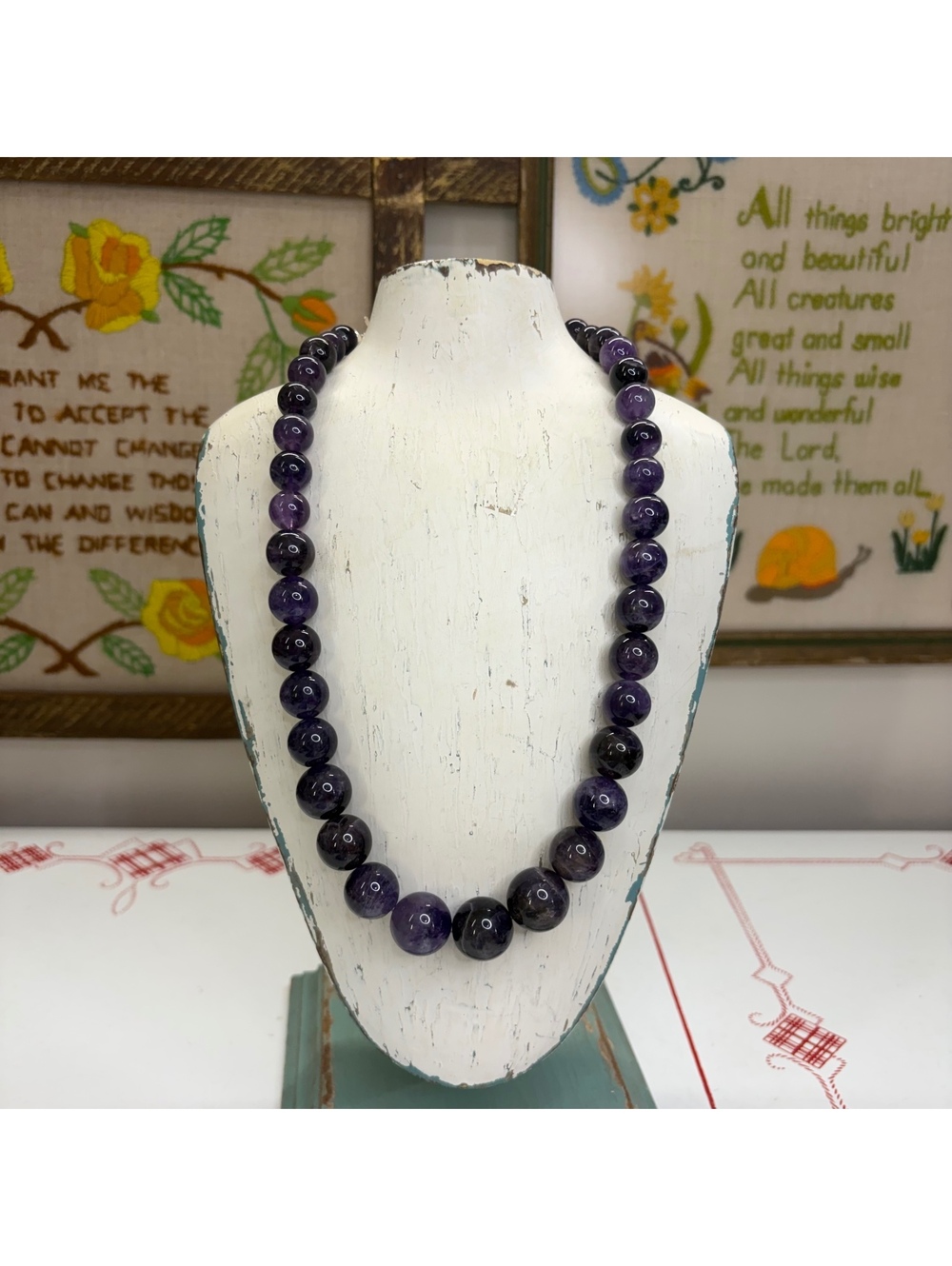 Jay King amethyst & sterling statement necklace